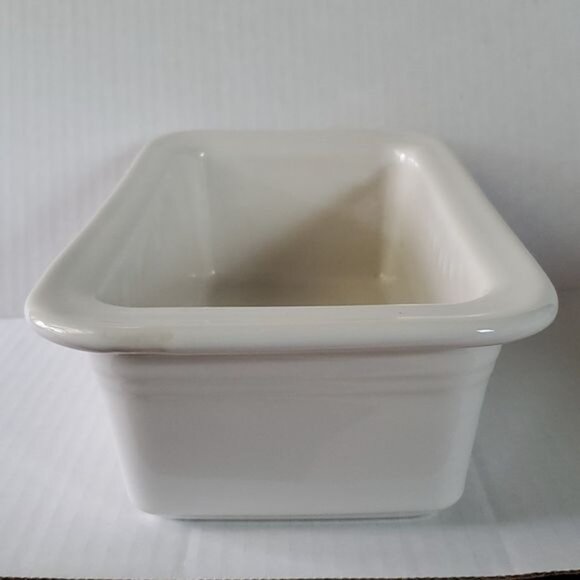 Fiestaware Fiesta CERAMIC Loaf Pan Baking Bakeware Cookware Bake Baker Dish Whit - Picture 2 of 11